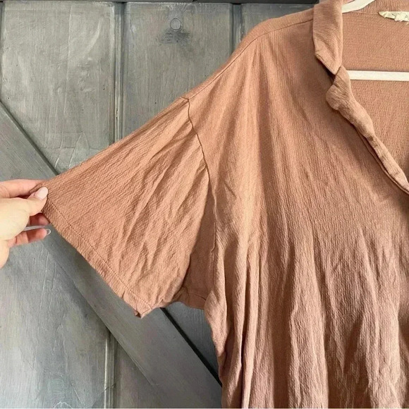 Women’s Madewell Knit Lightspun camp shirt in‎ Faded Earth- Size 1X - Picture 3 of 13